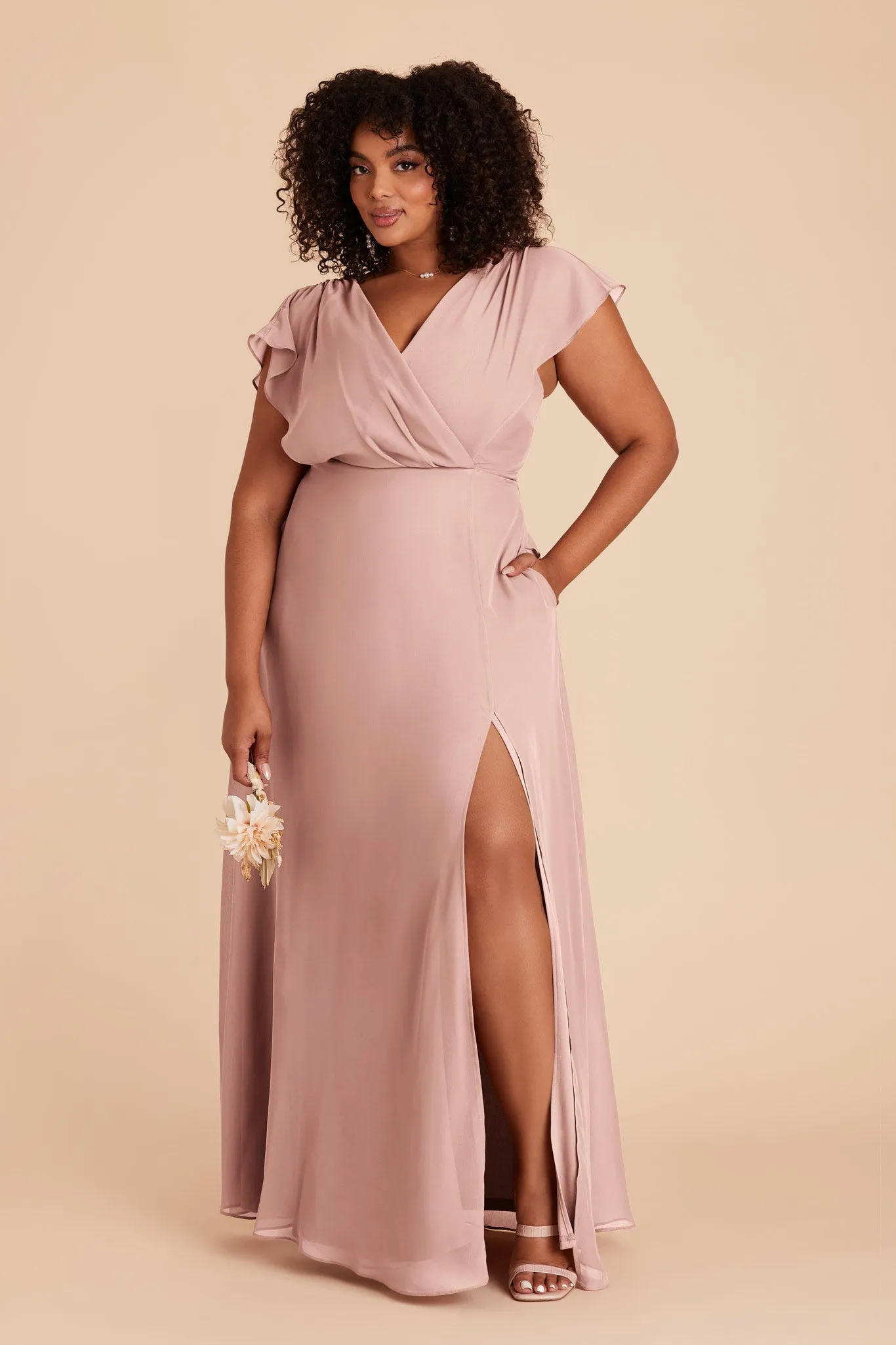 Violet Chiffon Dress - English Rose sold by Birdy Grey product image thumbnail 2