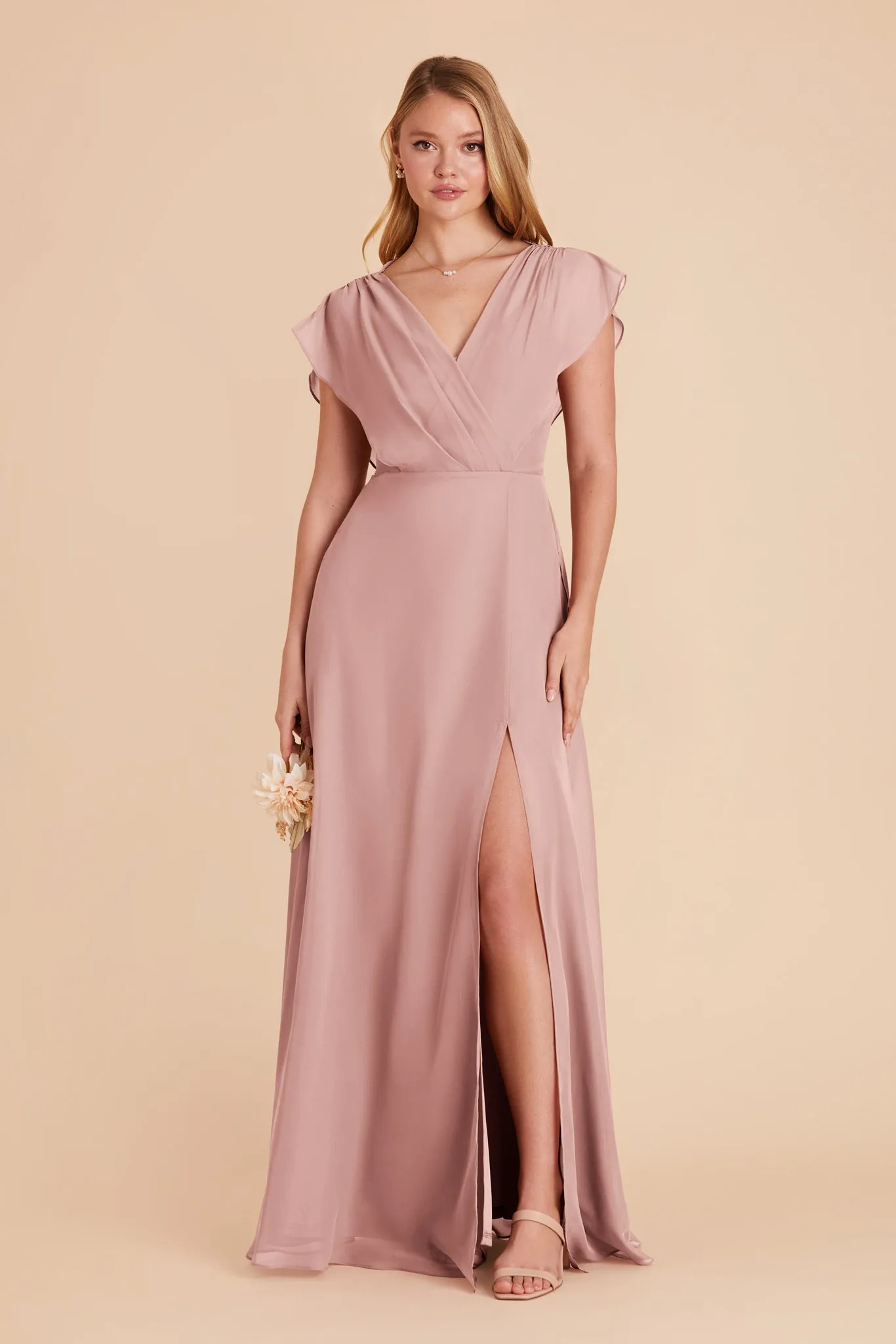 Violet Chiffon Dress - English Rose sold by Birdy Grey product image thumbnail 3