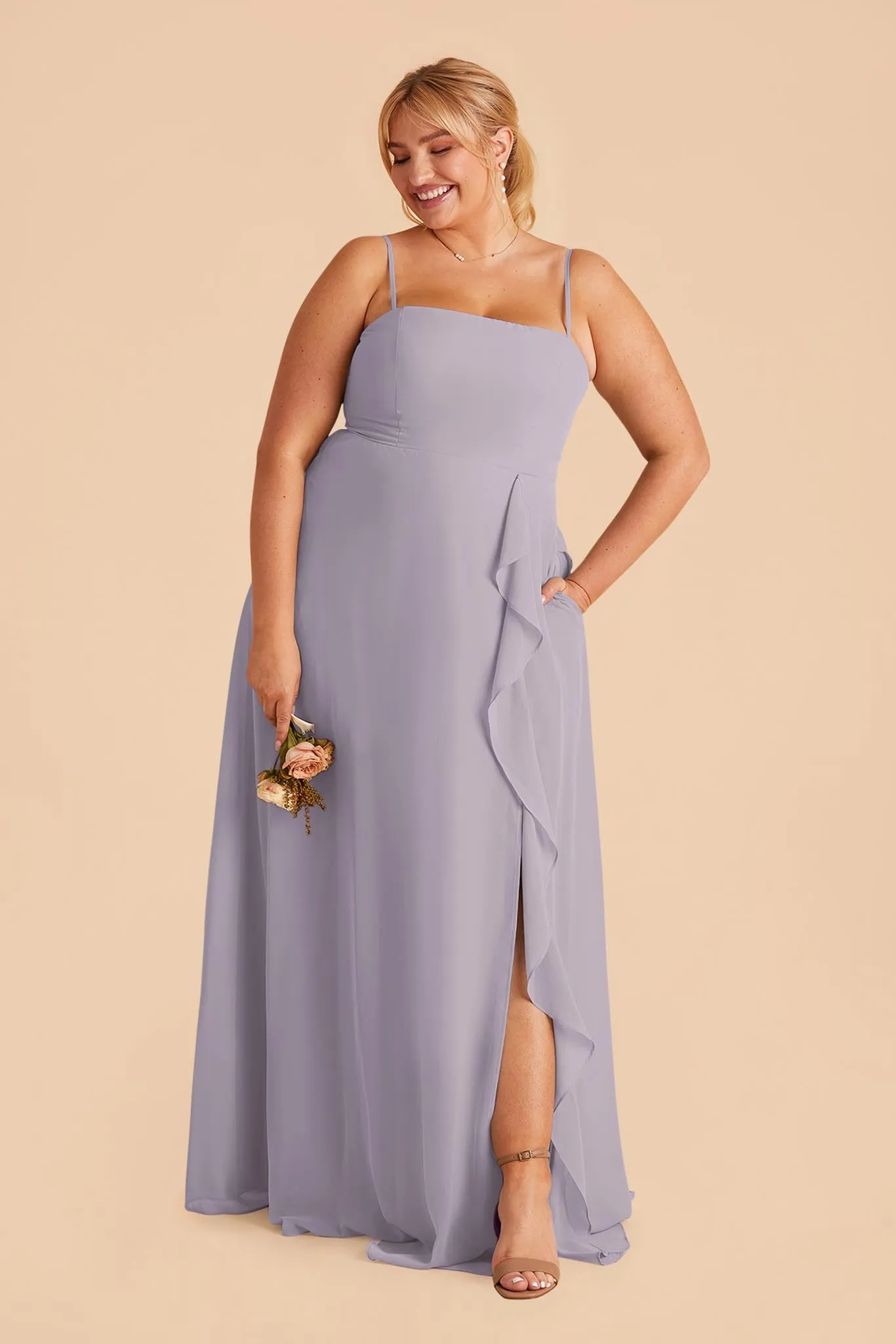 Winnie Convertible Chiffon Dress - Dusty Lilac sold by Birdy Grey product image thumbnail 2