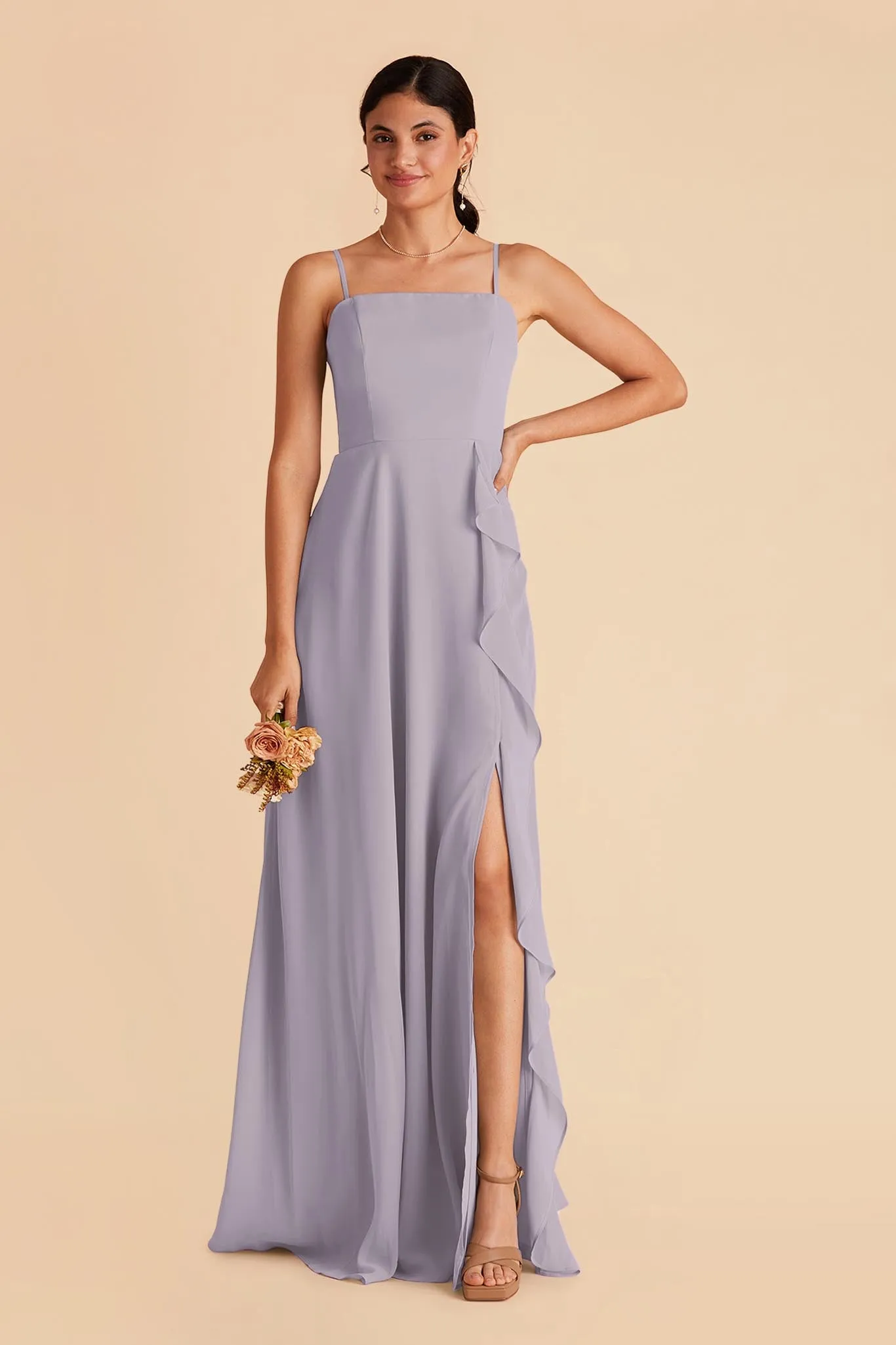 Winnie Convertible Chiffon Dress - Dusty Lilac sold by Birdy Grey product image thumbnail 3