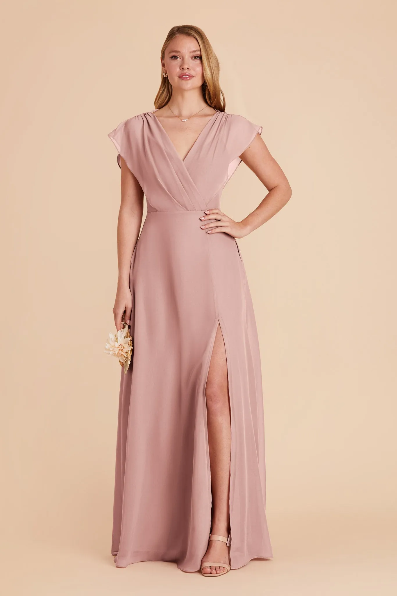 Violet Chiffon Dress - English Rose sold by Birdy Grey product image thumbnail 4