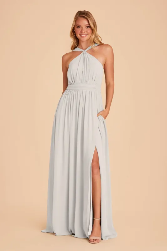 Kiko Chiffon Dress - Dove Gray sold by Birdy Grey