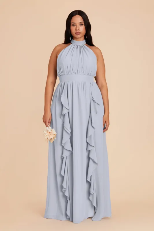 Joyce Chiffon Dress - Ice Blue sold by Birdy Grey