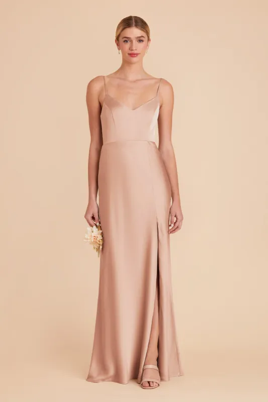 Jay Matte Satin Dress - Rose Gold sold by Birdy Grey