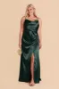 Lydia Shiny Satin Dress - Emerald sold by Birdy Grey