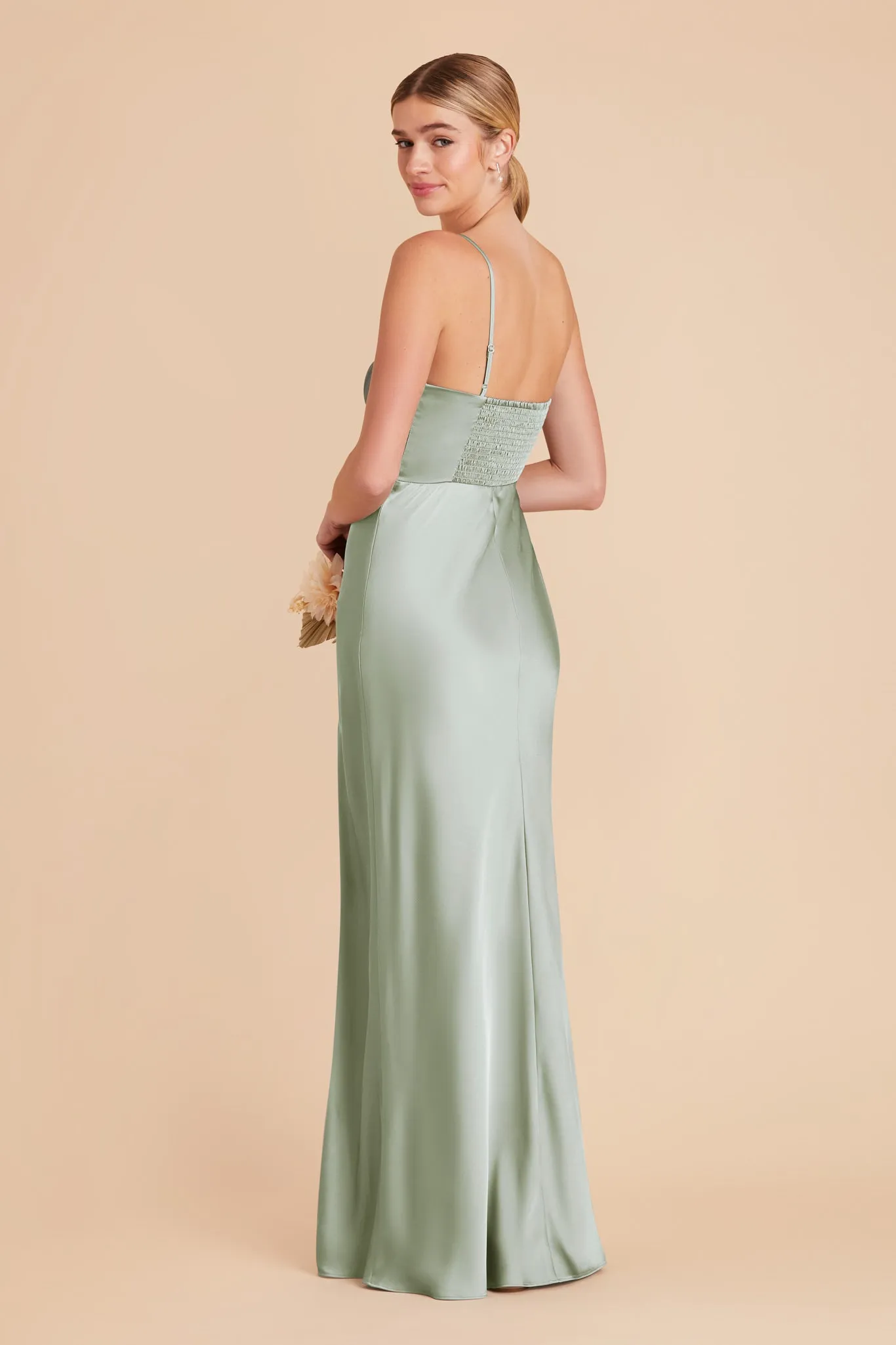 Jessica Matte Satin Dress - Sage sold by Birdy Grey product image thumbnail 5