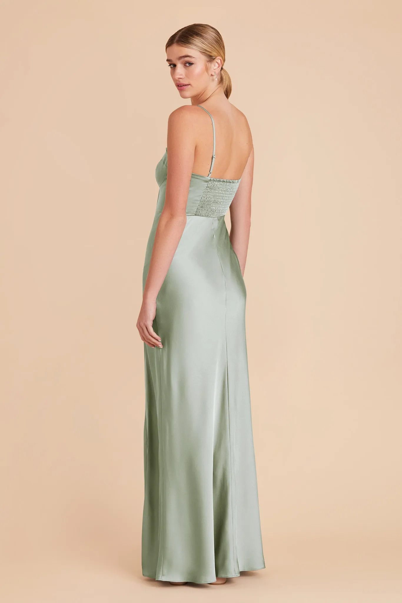 Jessica Matte Satin Dress - Sage sold by Birdy Grey product image thumbnail 4