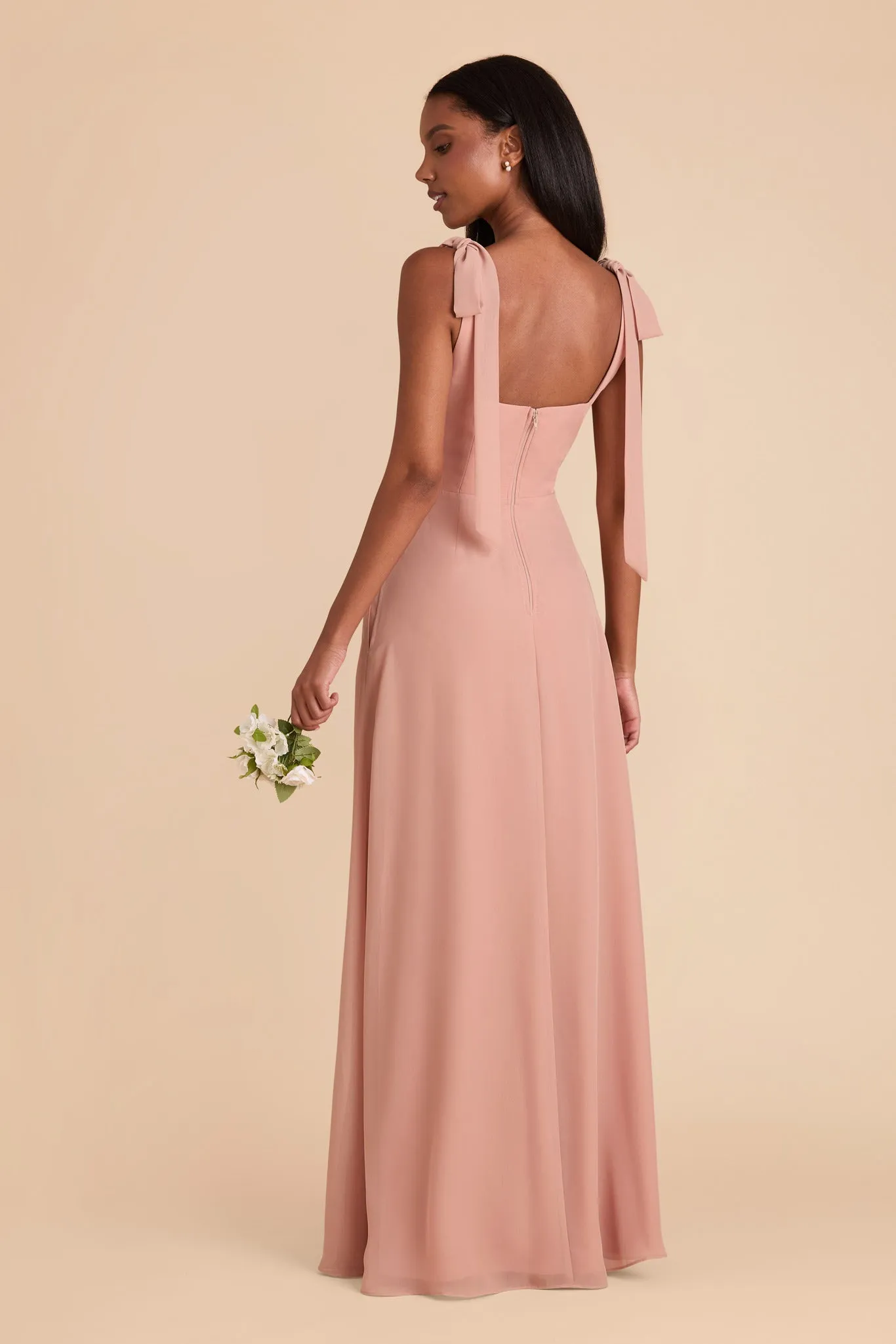 Alex Convertible Dress Chiffon - Dusty Rose sold by Birdy Grey product image thumbnail 5