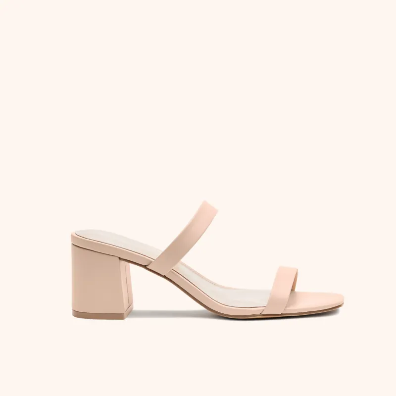 Alby Low Chunky Heel - Nude Blush sold by Birdy Grey