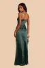 Lydia Shiny Satin Dress - Emerald sold by Birdy Grey
