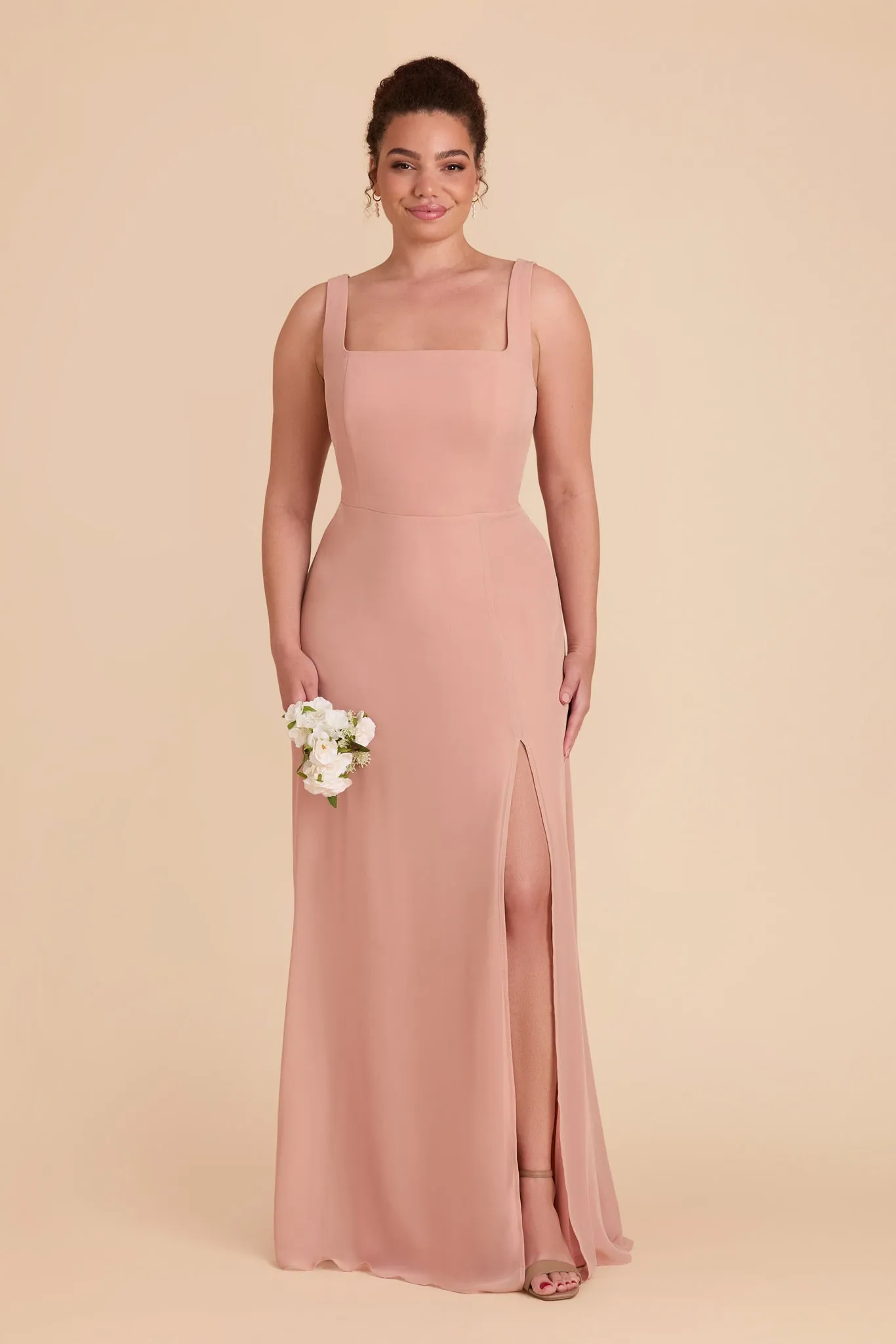 Alex Convertible Dress Chiffon - Dusty Rose sold by Birdy Grey product image thumbnail 2