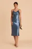 Lisa Shiny Satin Midi Dress - Twilight sold by Birdy Grey