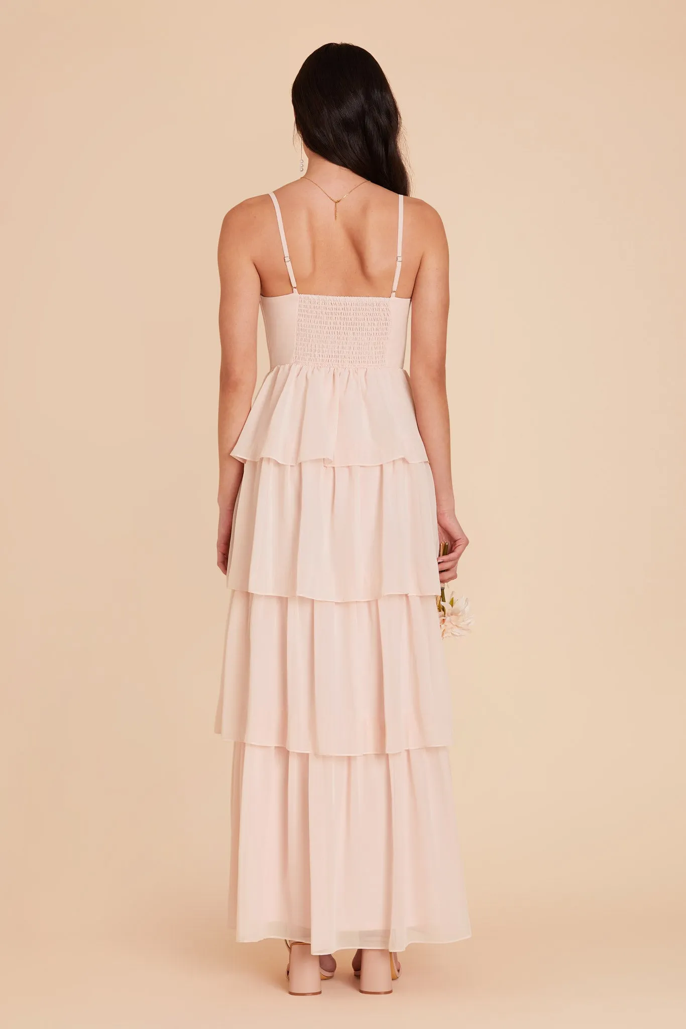 Lola Chiffon Dress - Pale Blush sold by Birdy Grey product image thumbnail 5