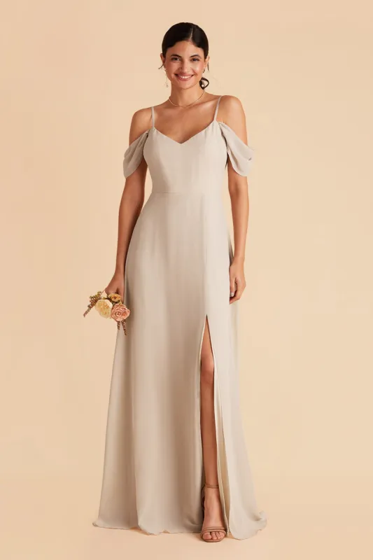Devin Convertible Dress - Neutral Champagne sold by Birdy Grey