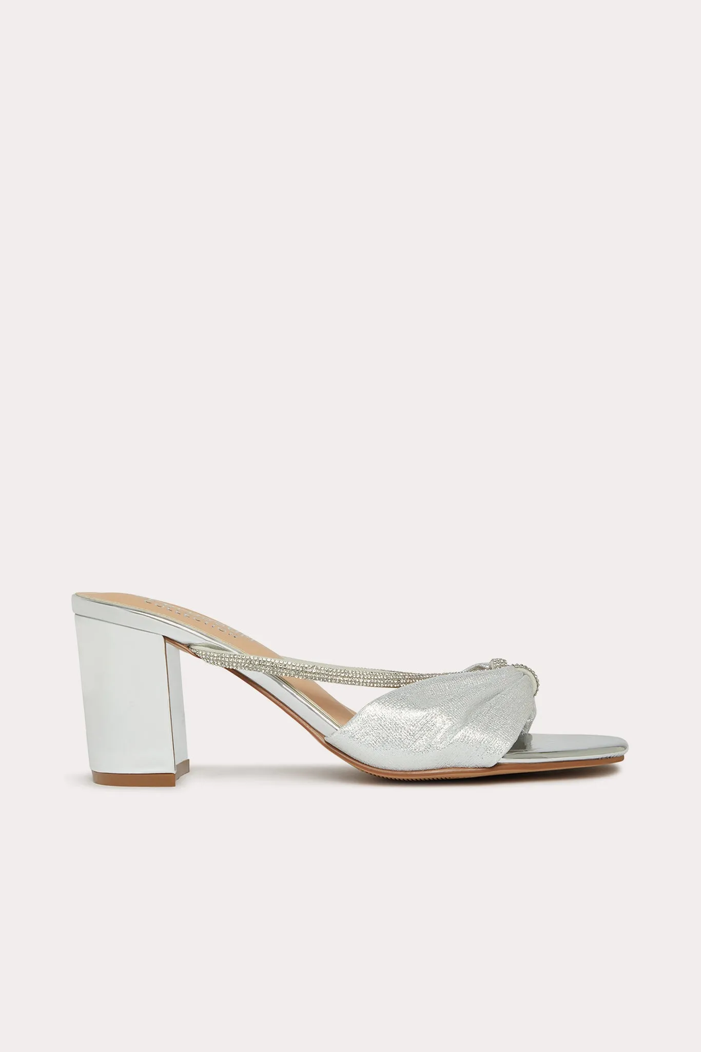Celeste Chunky Heel - Silver sold by Birdy Grey