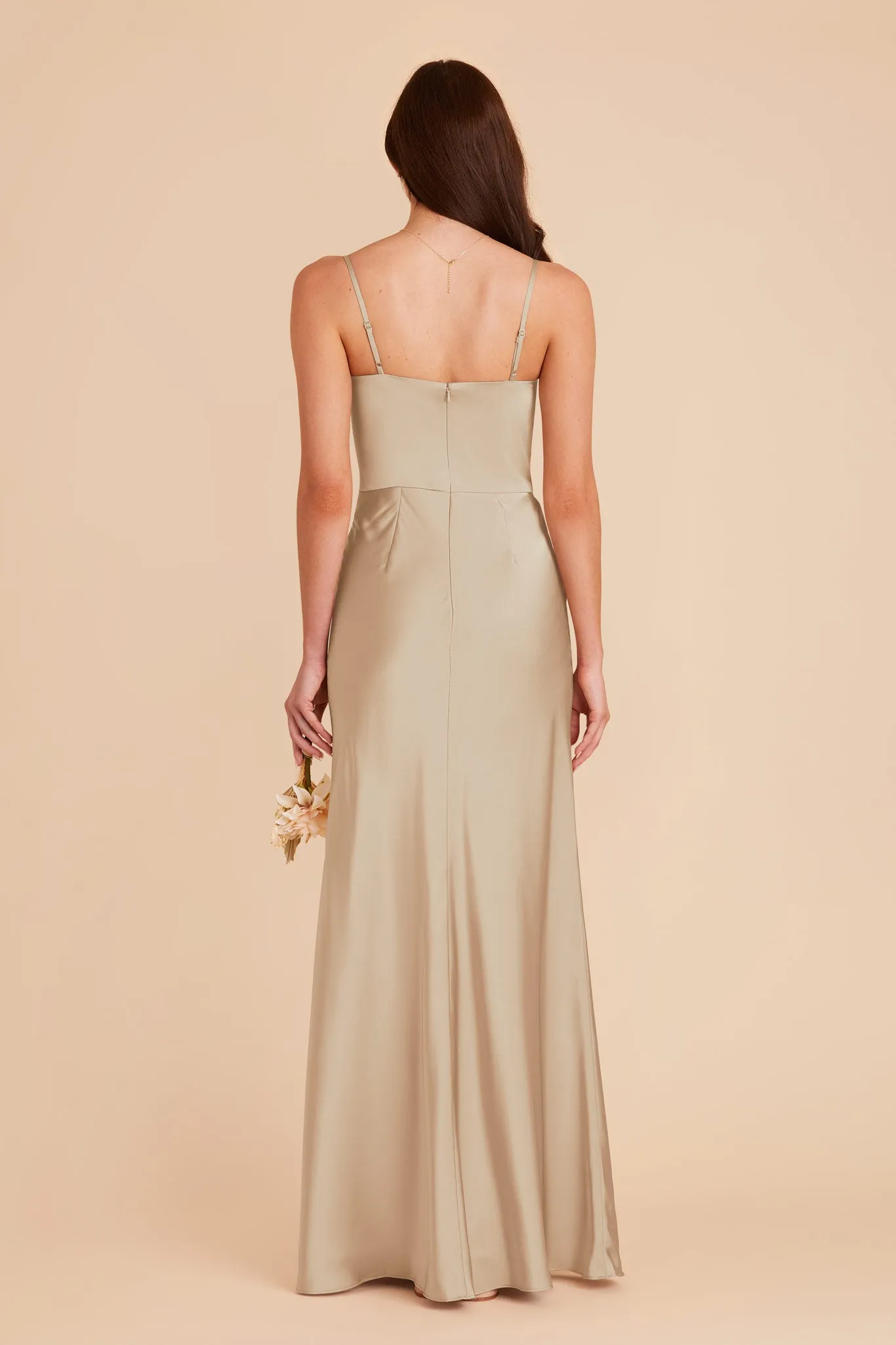 Mai Matte Satin Dress - Neutral Champagne sold by Birdy Grey product image thumbnail 5
