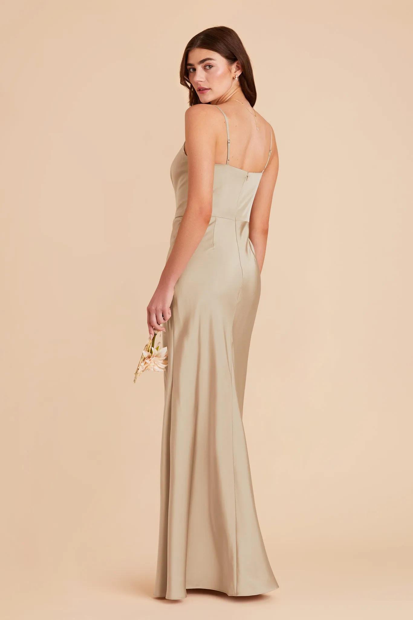 Mai Matte Satin Dress - Neutral Champagne sold by Birdy Grey product image thumbnail 4