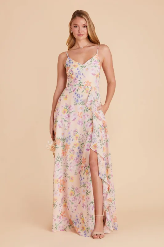 Theresa Chiffon Dress - Botanical Blooms sold by Birdy Grey