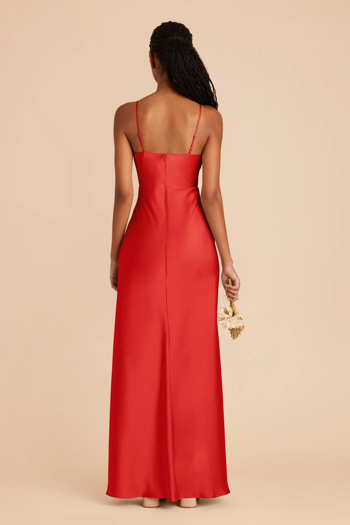 Lisa Long Matte Satin Dress - Ruby Red sold by Birdy Grey product image thumbnail 5