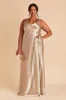 Cindy Shiny Satin Dress - Neutral Champagne sold by Birdy Grey