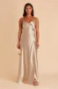 Cindy Shiny Satin Dress - Neutral Champagne sold by Birdy Grey