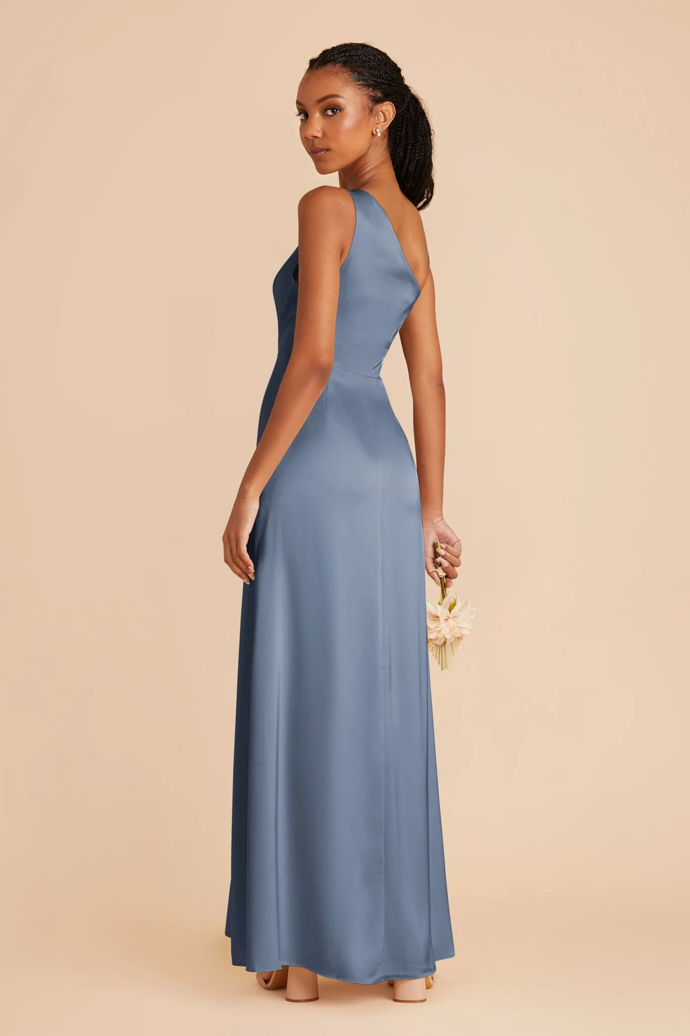 Kira Matte Satin Dress - French Blue sold by Birdy Grey product image thumbnail 4