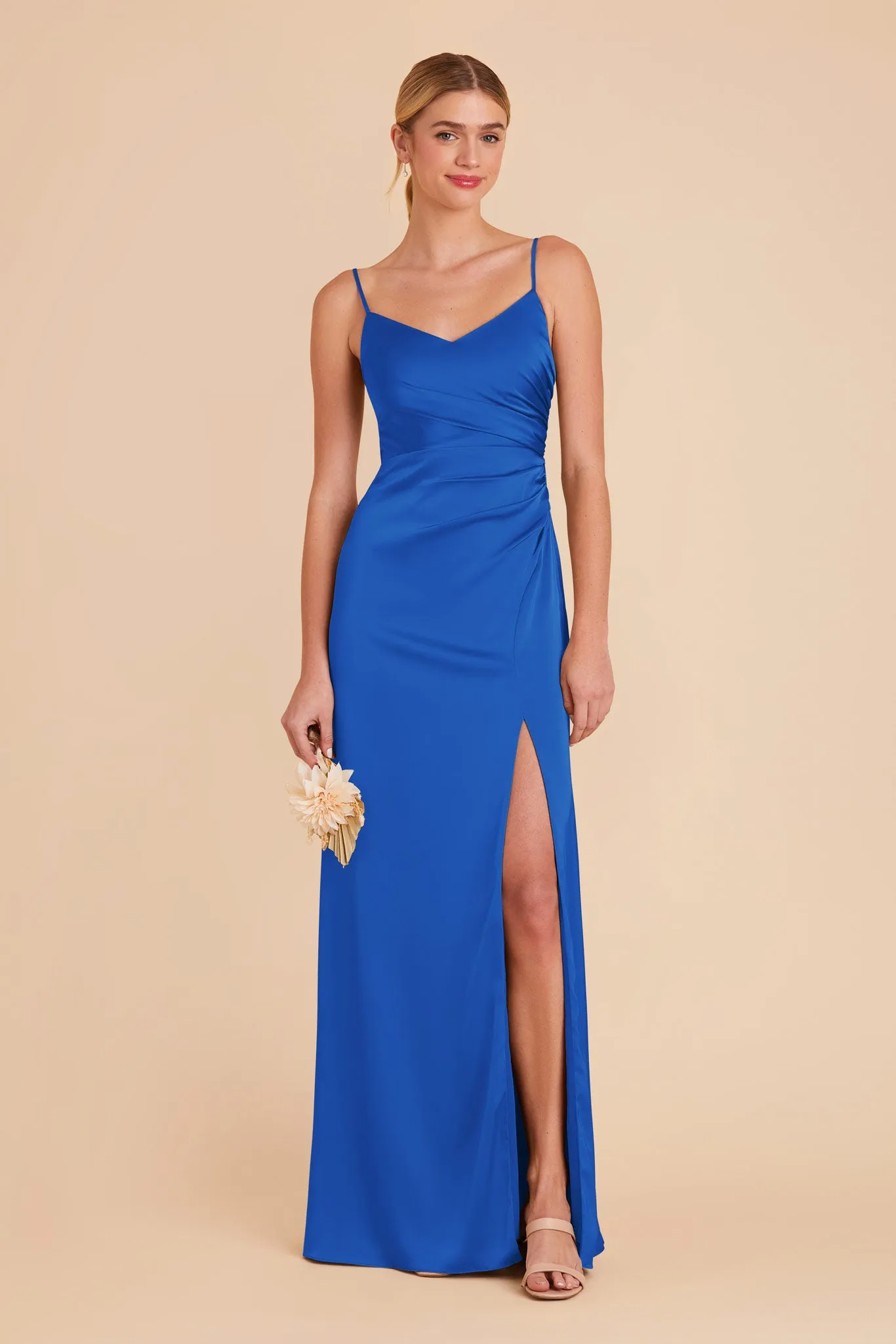 Catherine Matte Satin Dress - Cobalt Blue sold by Birdy Grey product image thumbnail 5
