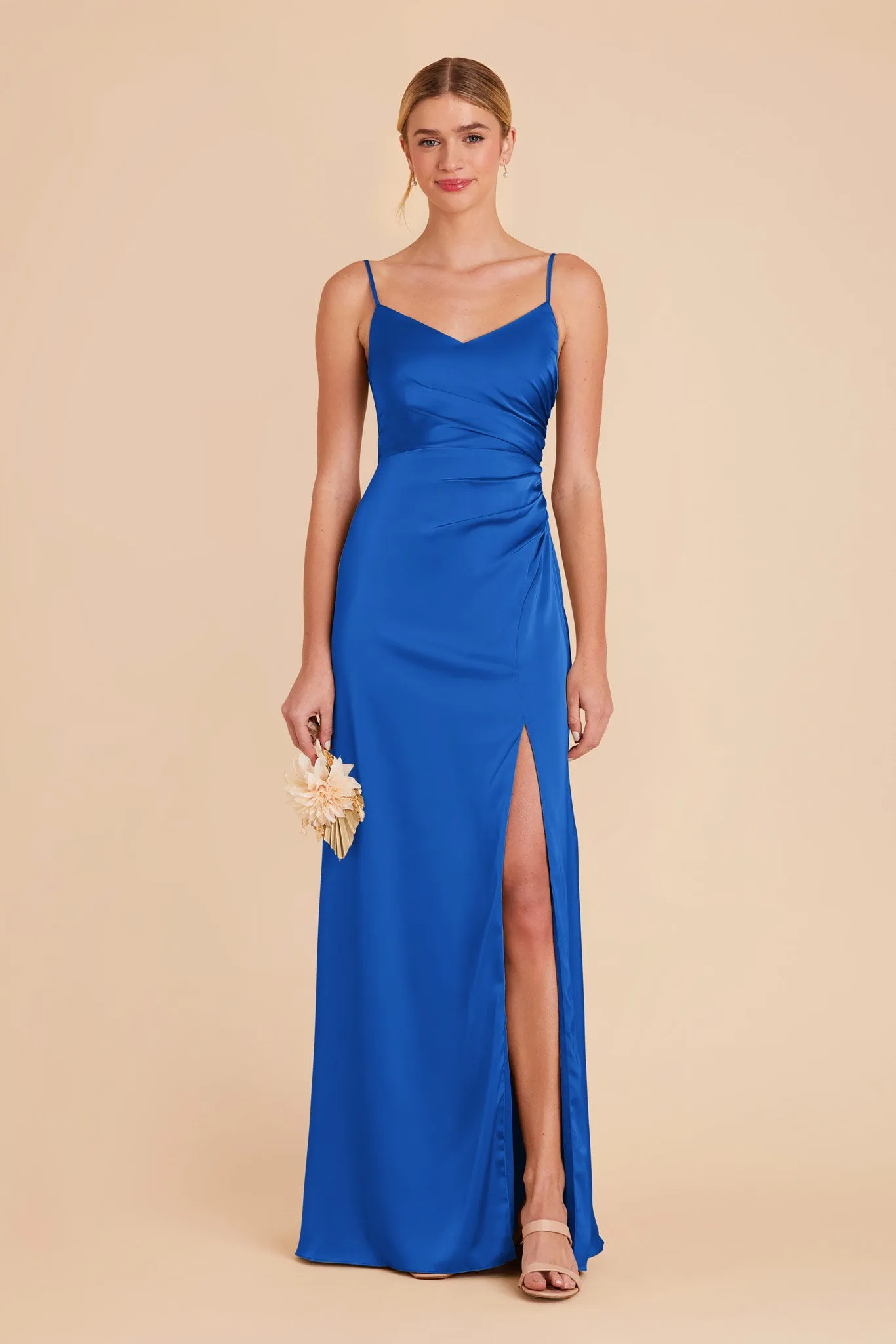 Catherine Matte Satin Dress - Cobalt Blue sold by Birdy Grey product image thumbnail 4