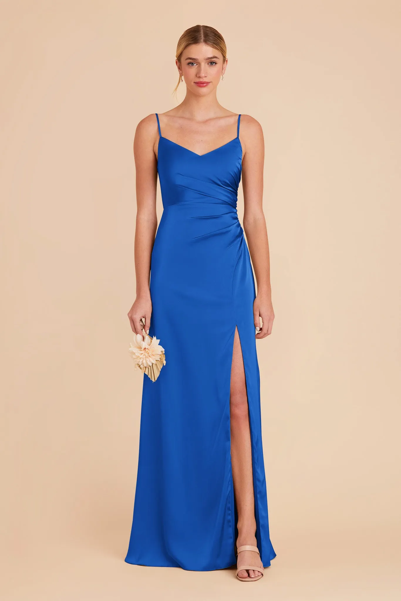 Catherine Matte Satin Dress - Cobalt Blue sold by Birdy Grey product image thumbnail 3