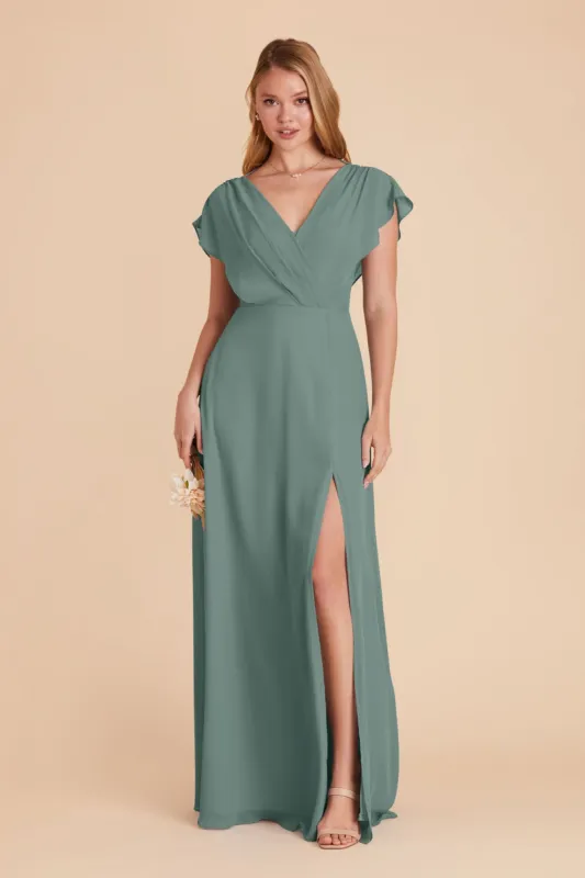 Violet Chiffon Dress - Sea Glass sold by Birdy Grey