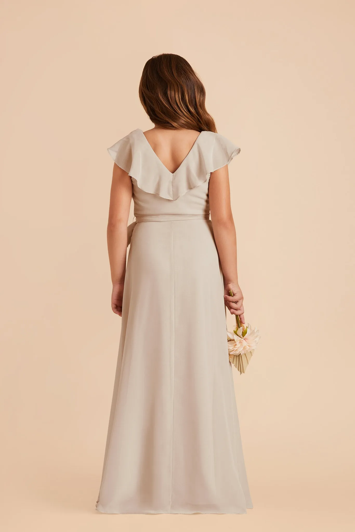 Jax Junior Chiffon Dress - Neutral Champagne sold by Birdy Grey product image thumbnail 5