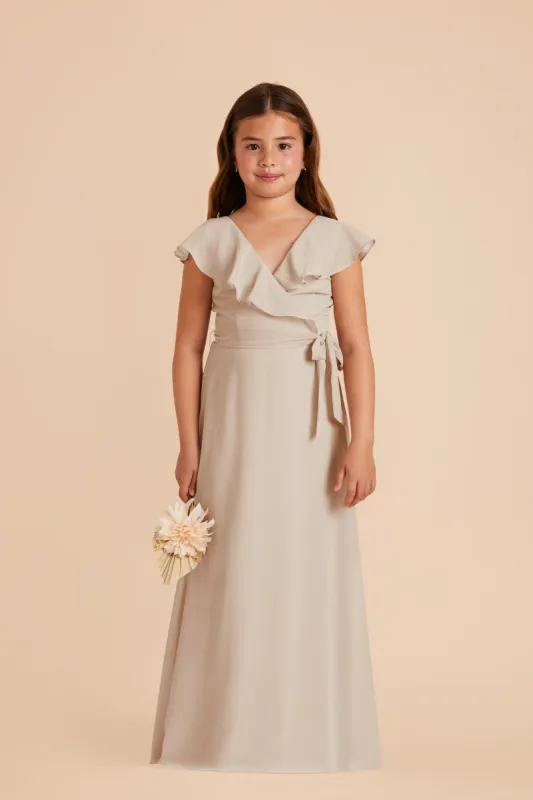 Jax Junior Chiffon Dress - Neutral Champagne sold by Birdy Grey