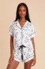 Jonny Satin Floral Pajama Set - Blue Le Fleur sold by Birdy Grey