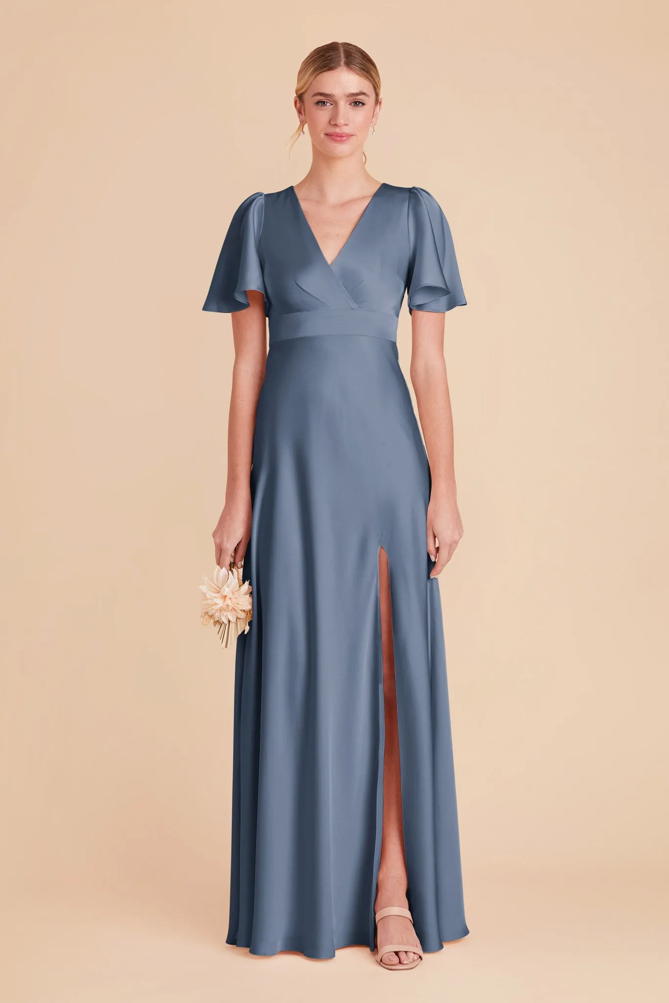 Marni Matte Satin Dress - French Blue sold by Birdy Grey