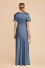 Marni Matte Satin Dress - French Blue sold by Birdy Grey