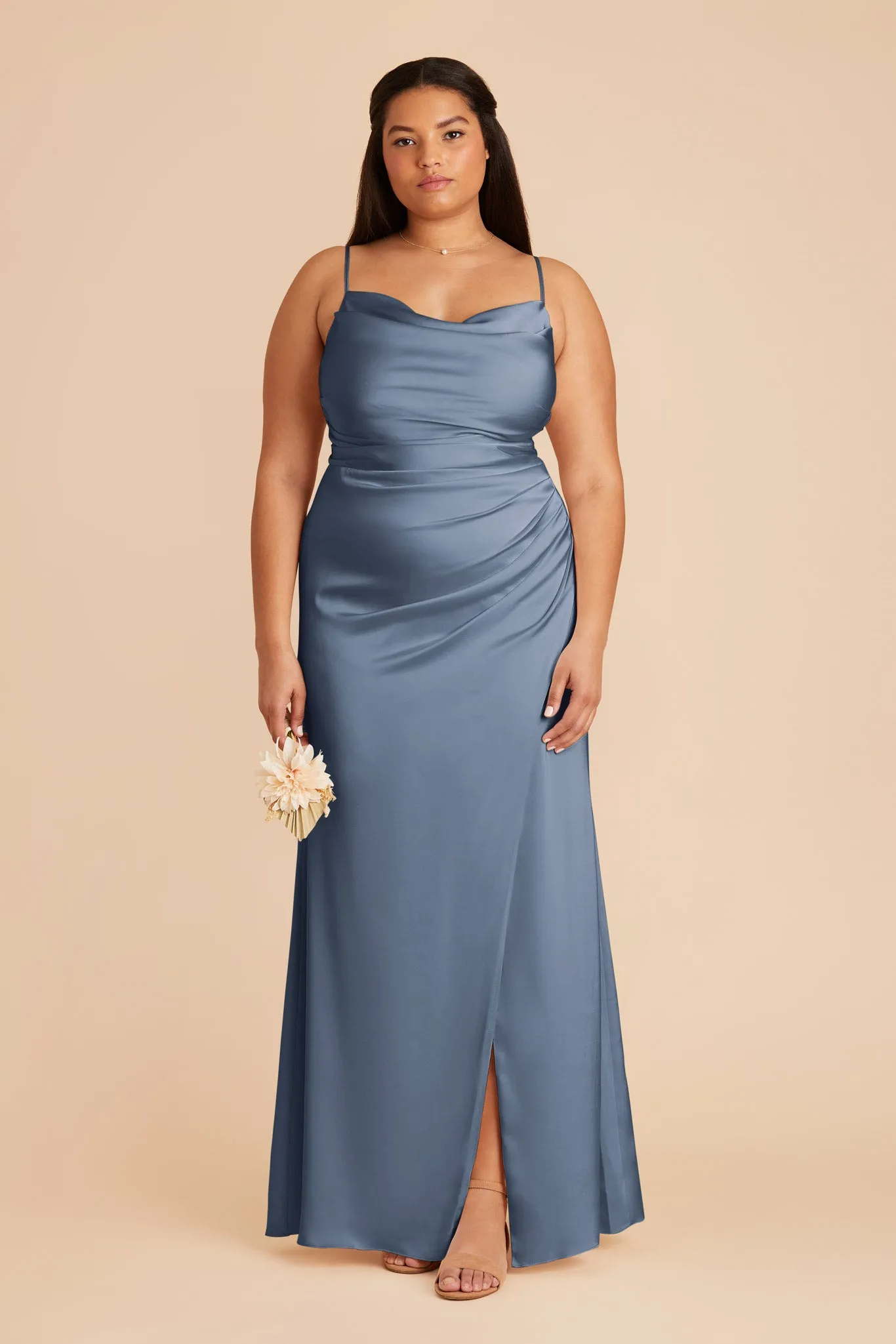 Lydia Matte Satin Dress - French Blue sold by Birdy Grey product image thumbnail 2