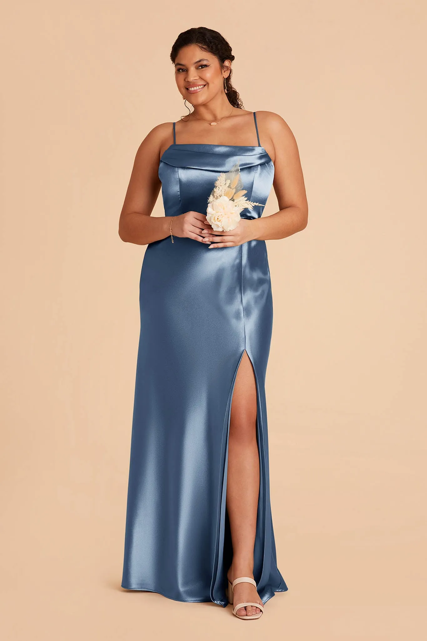 Mia Shiny Satin Convertible Dress - Twilight sold by Birdy Grey product image thumbnail 2