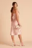 Lisa Shiny Satin Midi Dress - Rose Gold sold by Birdy Grey