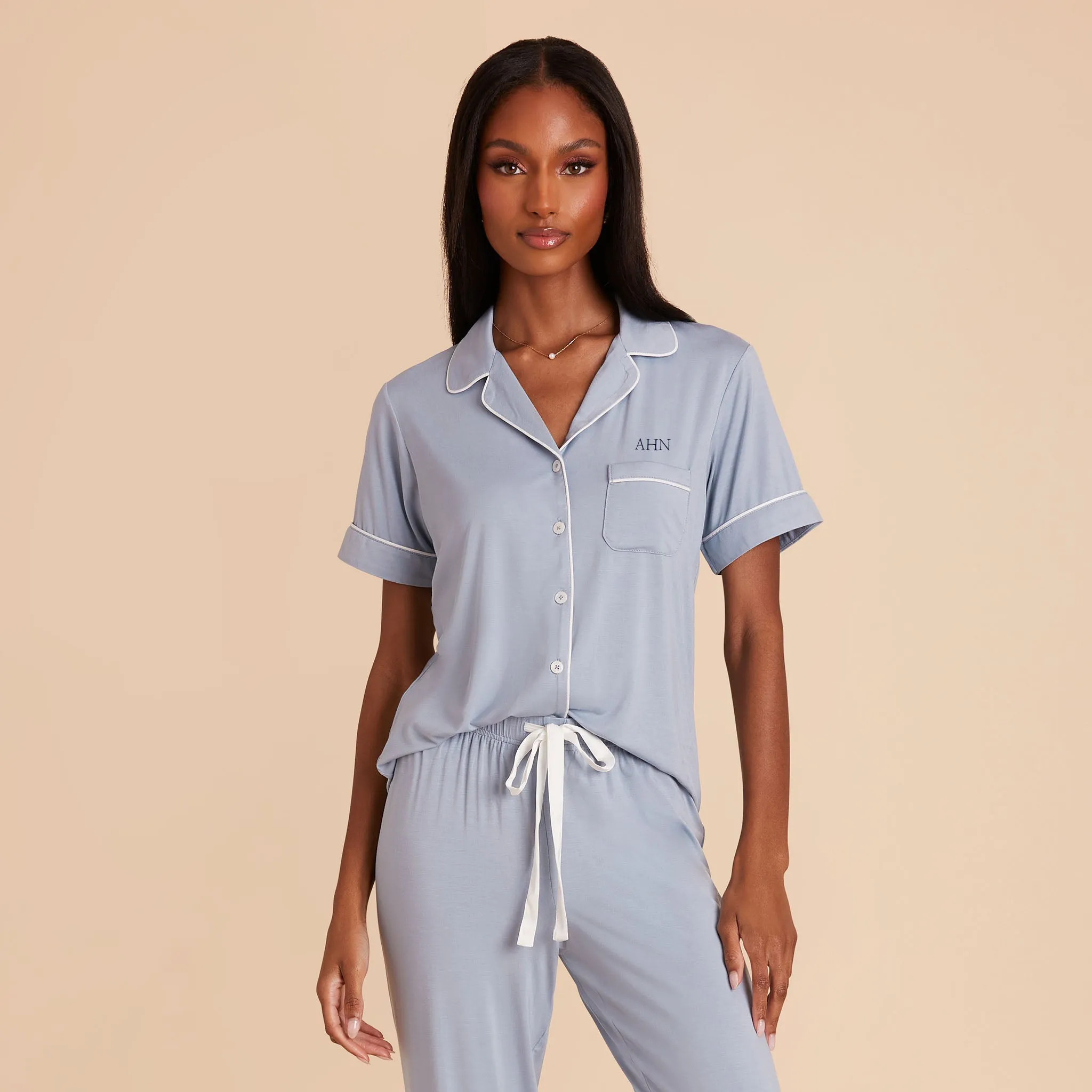 Jonny Short Sleeve and Pant Set - White sold by Birdy Grey product image thumbnail 2