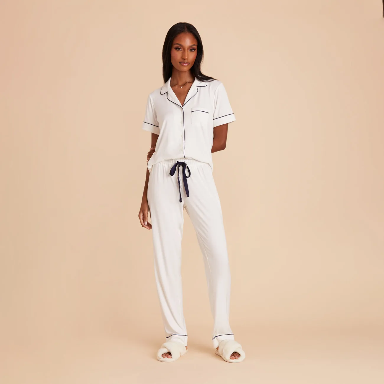 Jonny Short Sleeve and Pant Set - White sold by Birdy Grey product image thumbnail 5