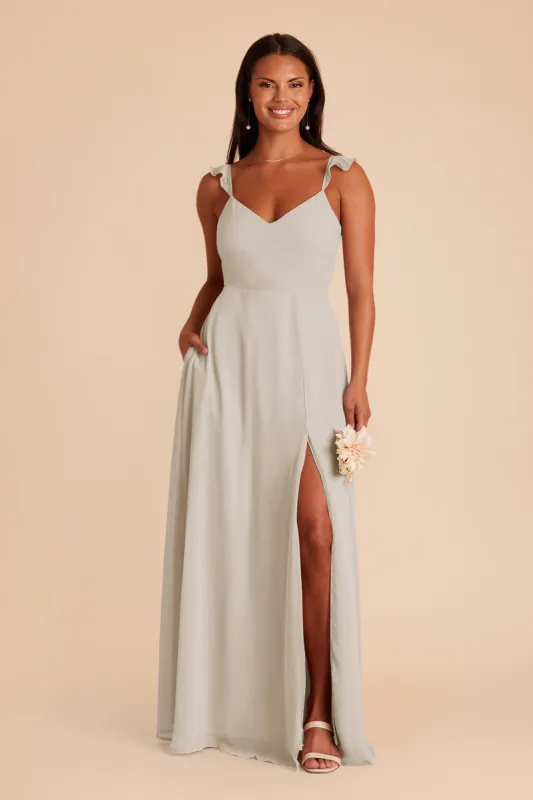 Doris Chiffon Dress - Dove Gray sold by Birdy Grey