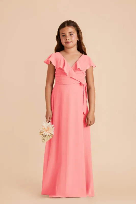 Jax Junior Chiffon Dress - Coral Pink sold by Birdy Grey