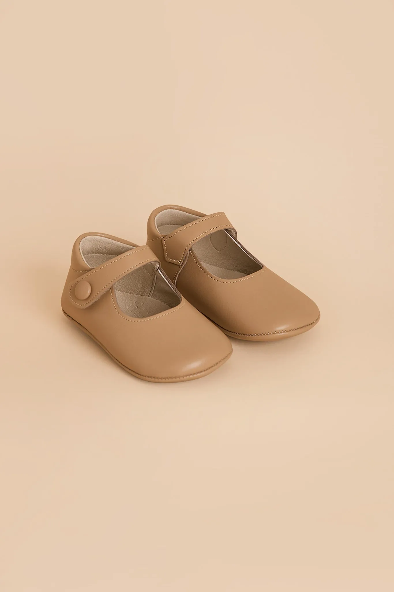 My First Patent Leather Mary Janes - Tan sold by Birdy Grey