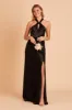Monica Shiny Satin Dress - Black sold by Birdy Grey