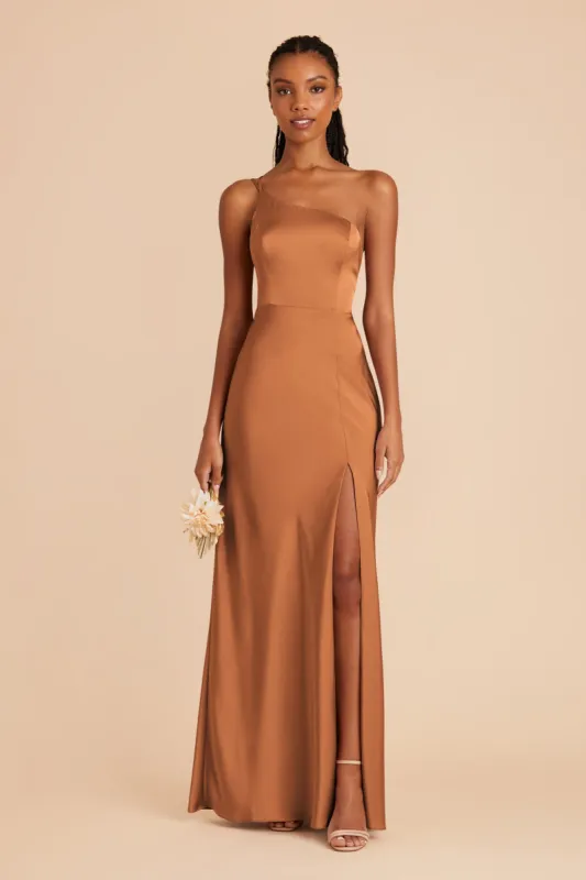 Kensie Matte Satin Dress - Rust sold by Birdy Grey