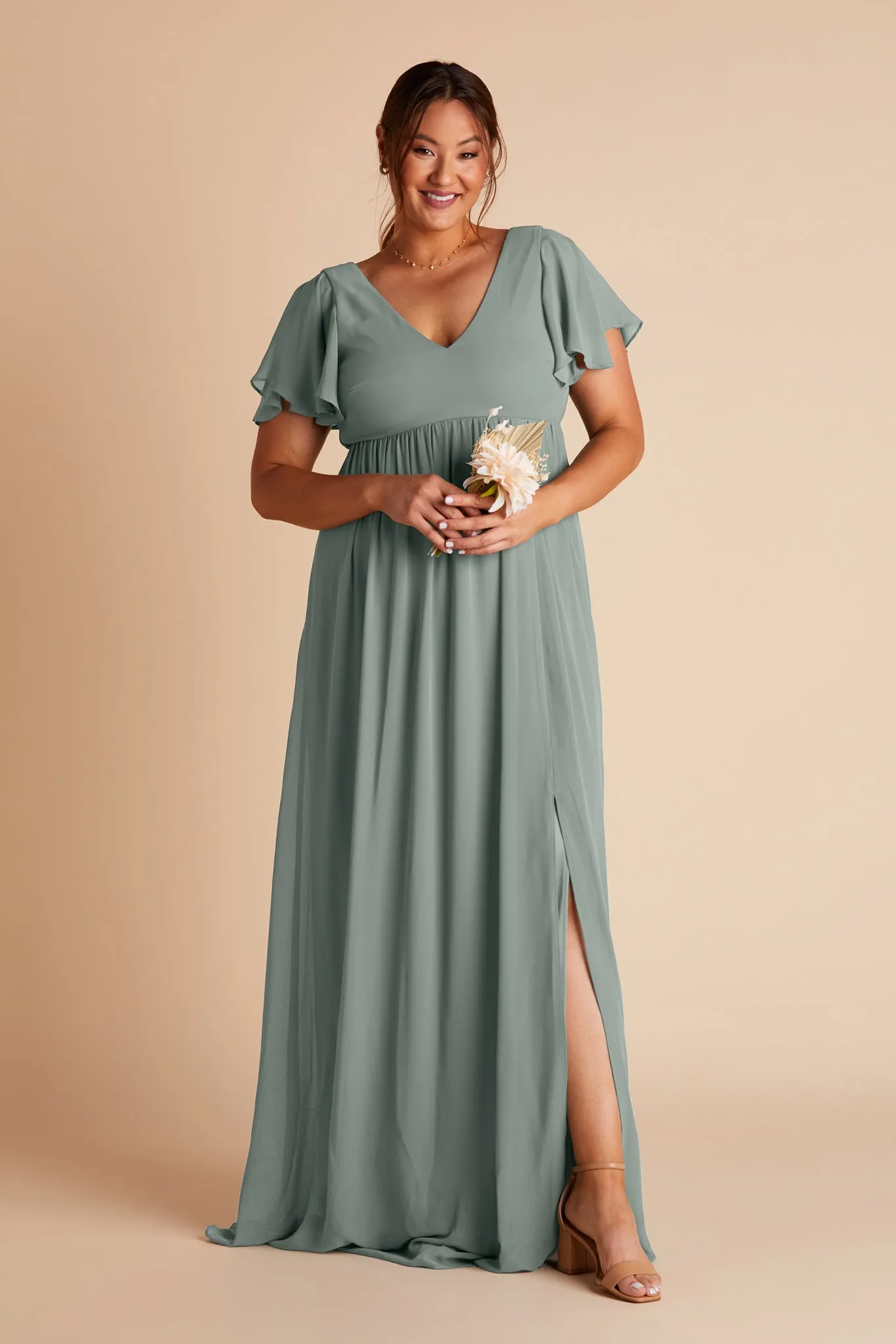 Hannah Empire Dress - Sea Glass sold by Birdy Grey product image thumbnail 3