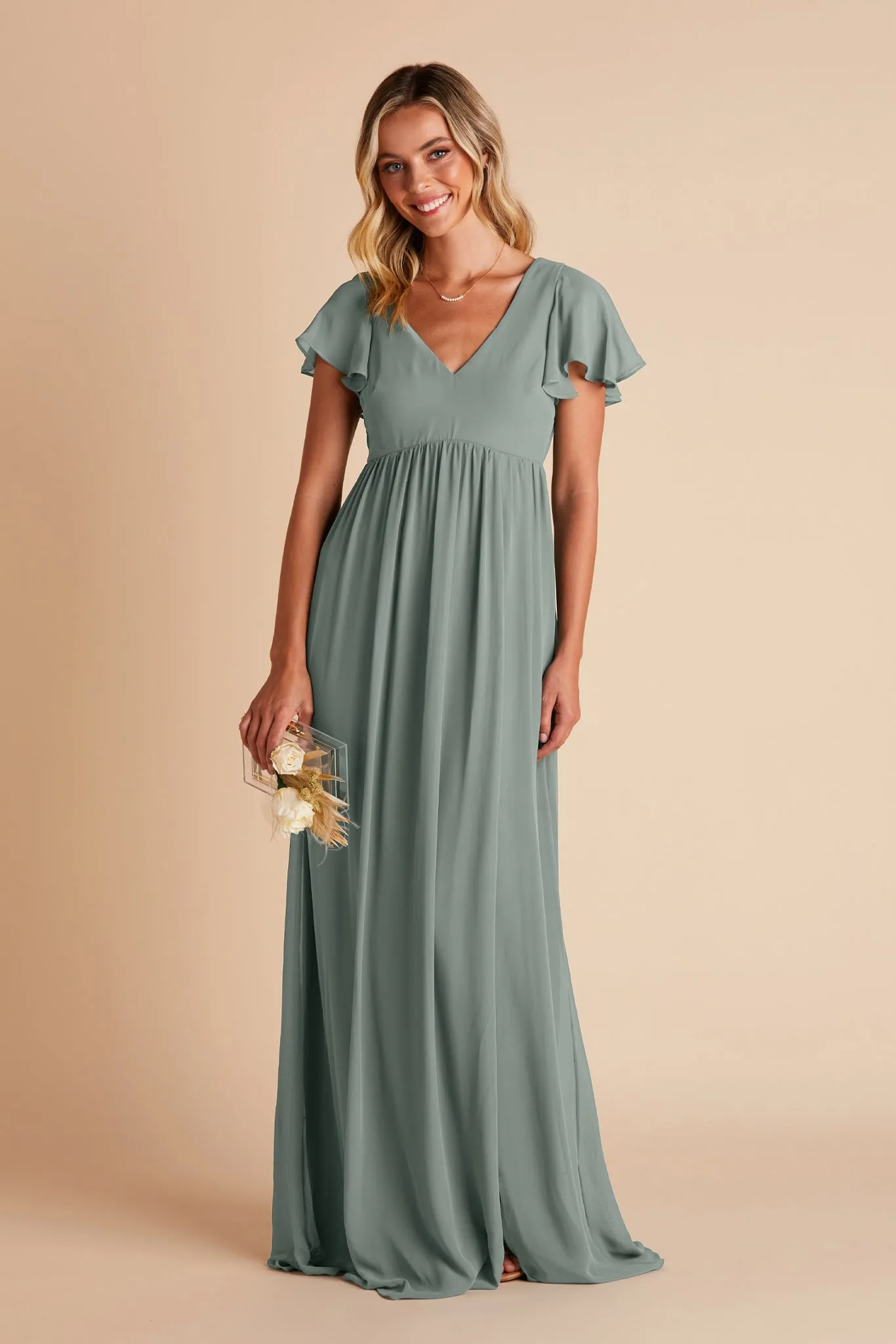 Hannah Empire Dress - Sea Glass sold by Birdy Grey product image thumbnail 4