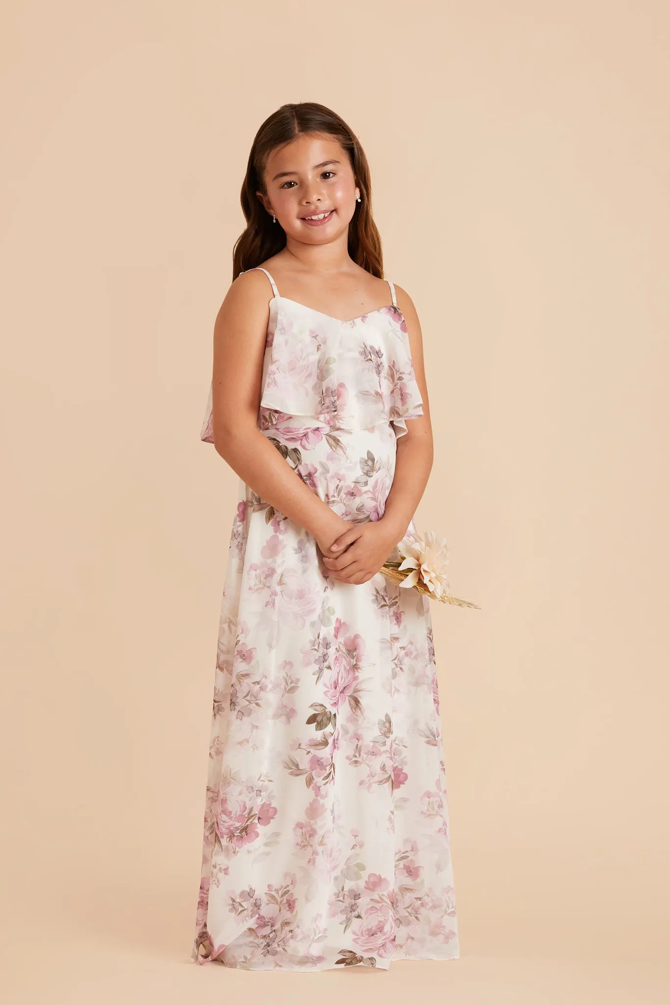 Janie Convertible Junior Dress - Dusty Pink Peonies sold by Birdy Grey product image thumbnail 3