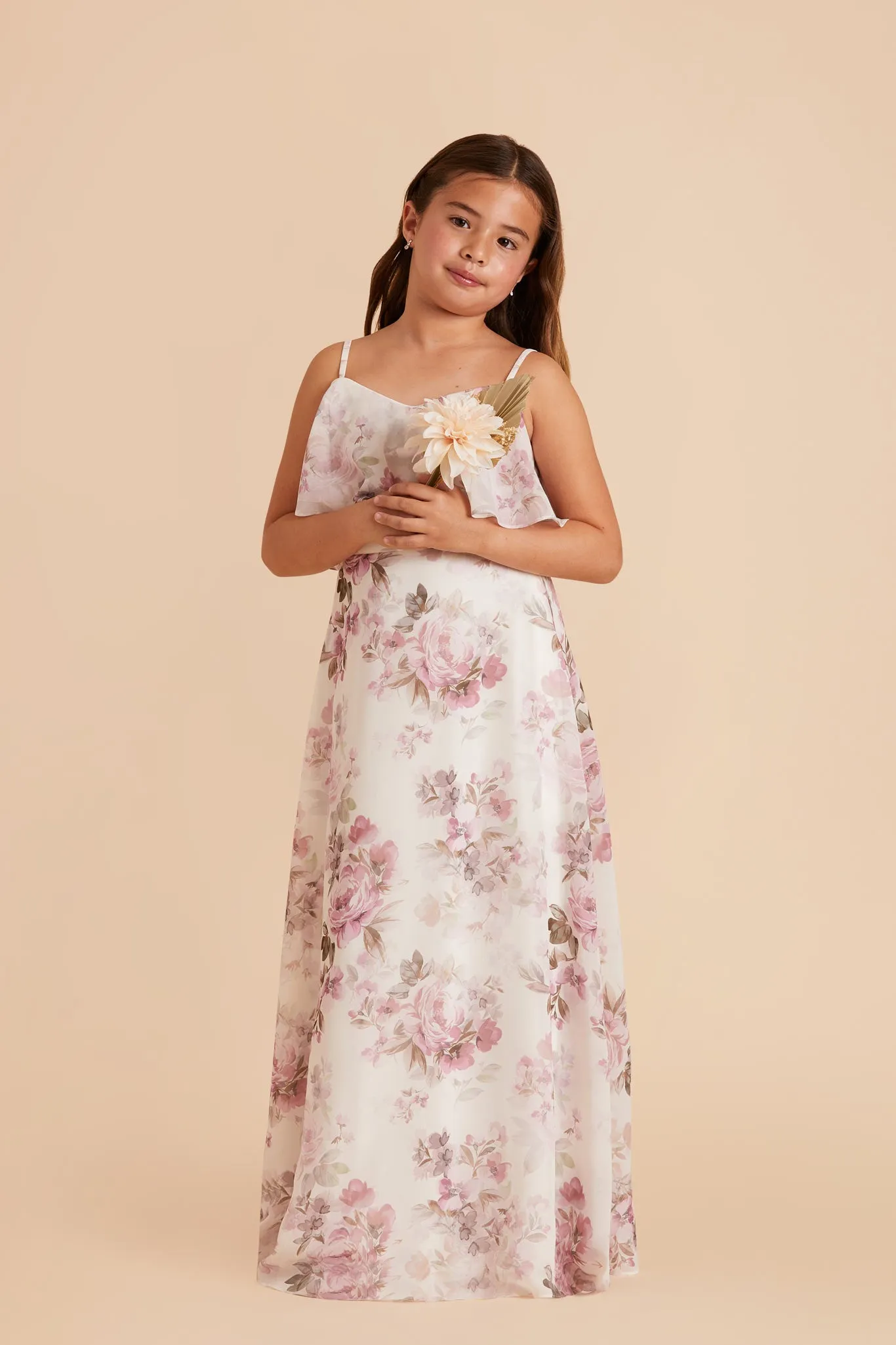 Janie Convertible Junior Dress - Dusty Pink Peonies sold by Birdy Grey product image thumbnail 2