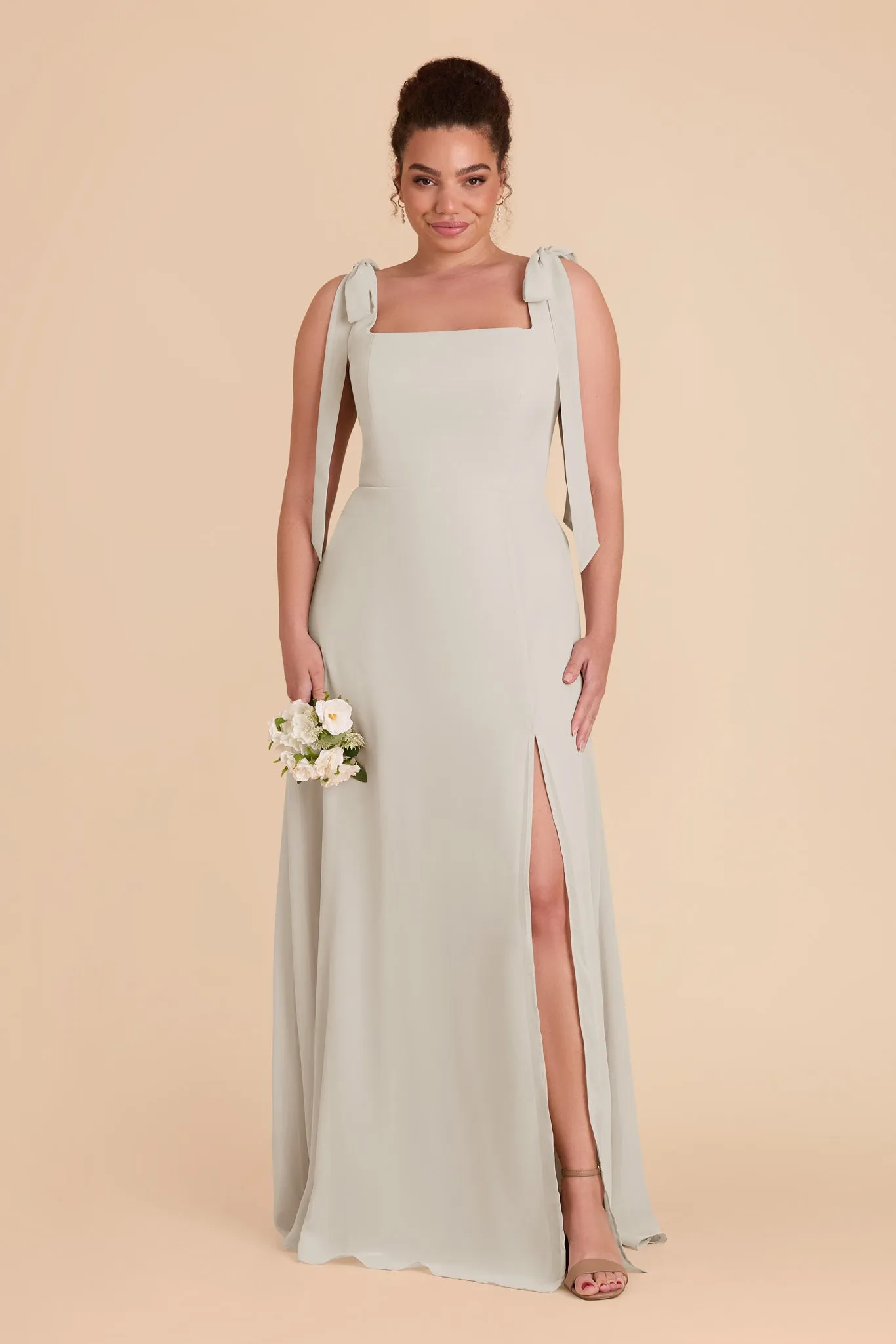 Alex Convertible Dress Chiffon - Dove Gray sold by Birdy Grey product image thumbnail 2